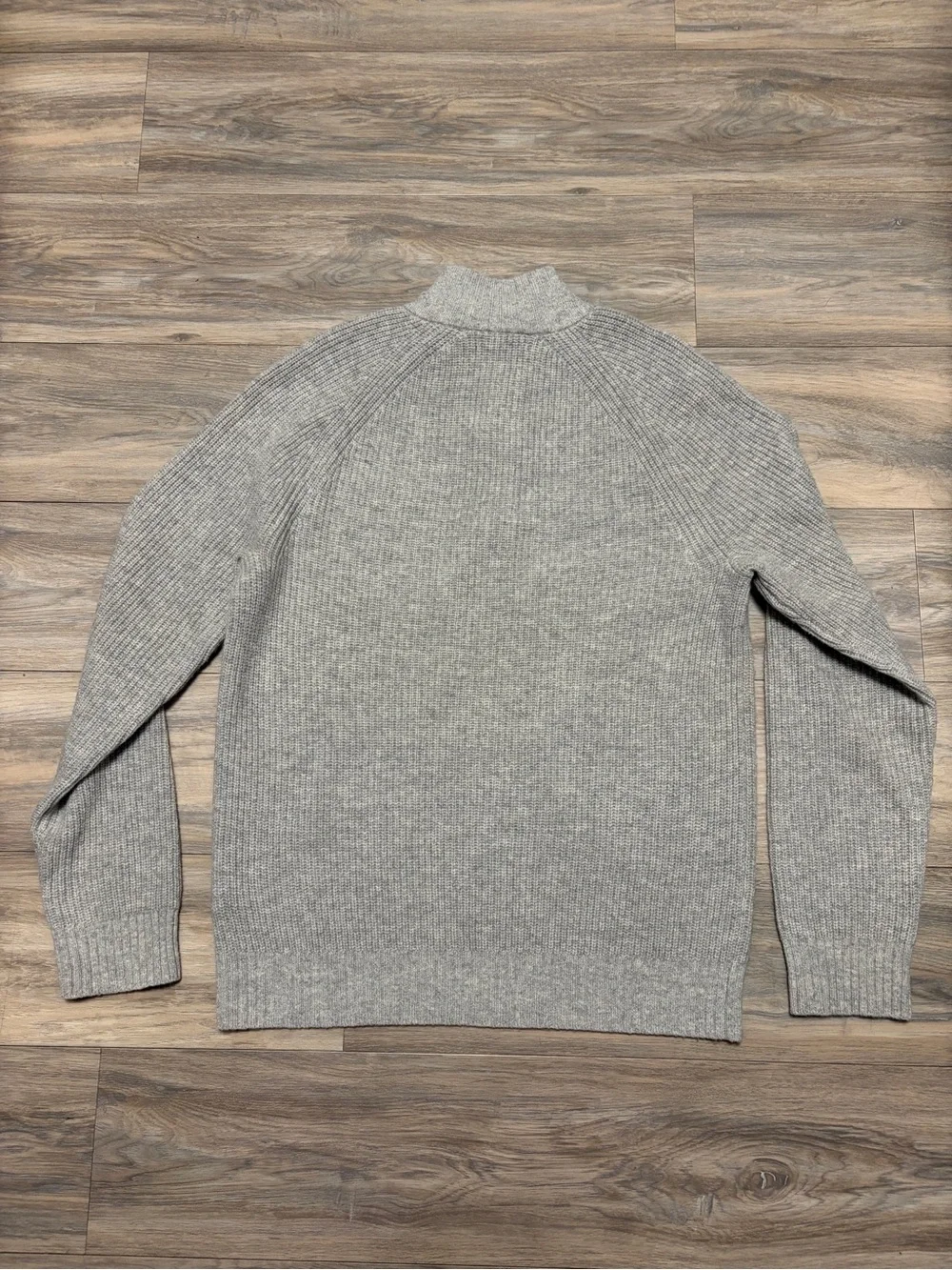Banana Republic Italian Merino Wool Waffle Knit Mock Neck Henley Sweater L